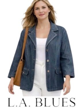 24W Denim jacket from L.A.Blues. Blazer Style. Women’s Plus.